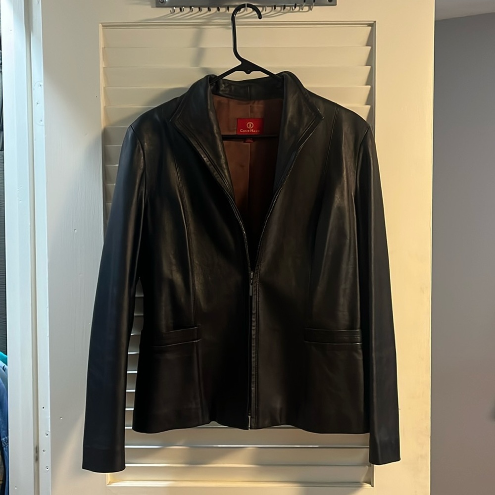 Cole Haan leather jacket size 10